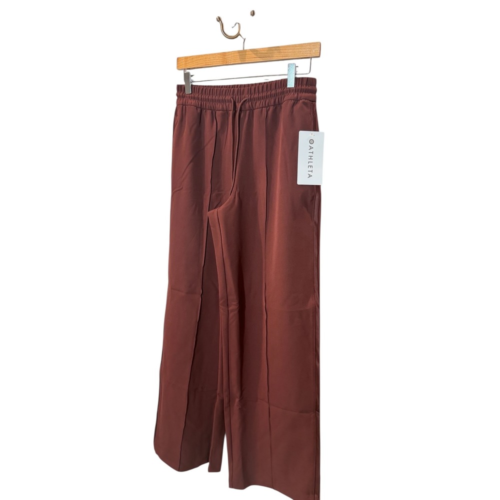 Athleta Endeavor Relaxed Pant XS Brown Drawstring Waist Wide Leg NWT